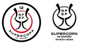 Insignias Super Copa 12 Blanca y Super Copa Riad 2024 Negra